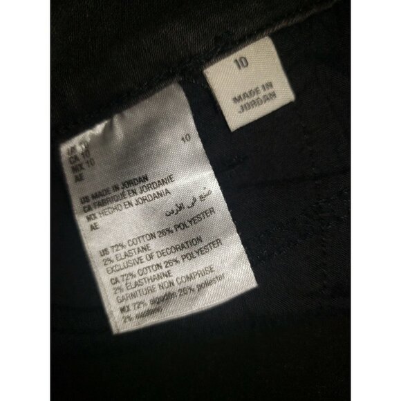 Nwt Style  & Co Women's Black Bootcut Jeans Floral Embellished Pockets Size 10 - Picture 3 of 5